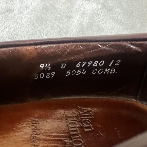 Allen Edmonds Bridgeport Shoes Mens Size 9.5 D Brown Tassel Loafers Leather - Picture 8 of 9